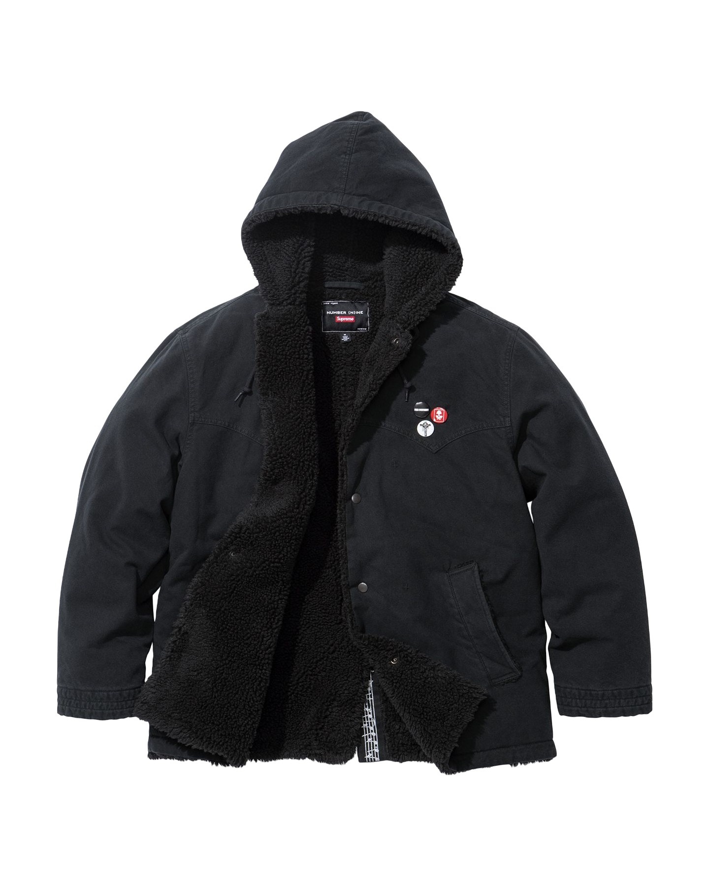 Supreme®/Number (N)ine® Faux Shearling Hooded Coat